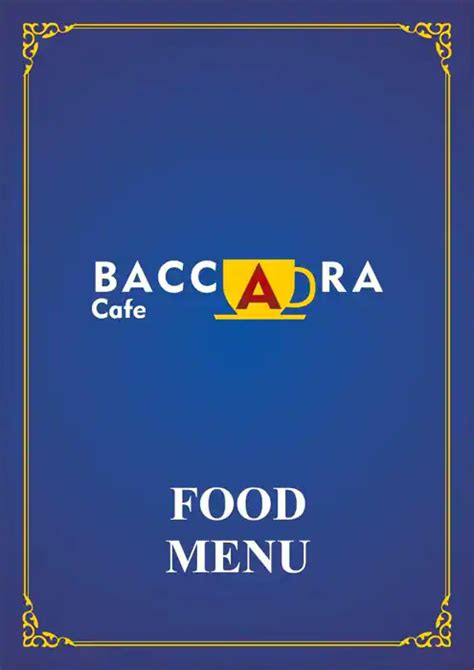 baccara cafe menu|Baccara, Bhawanipur, Kolkata .